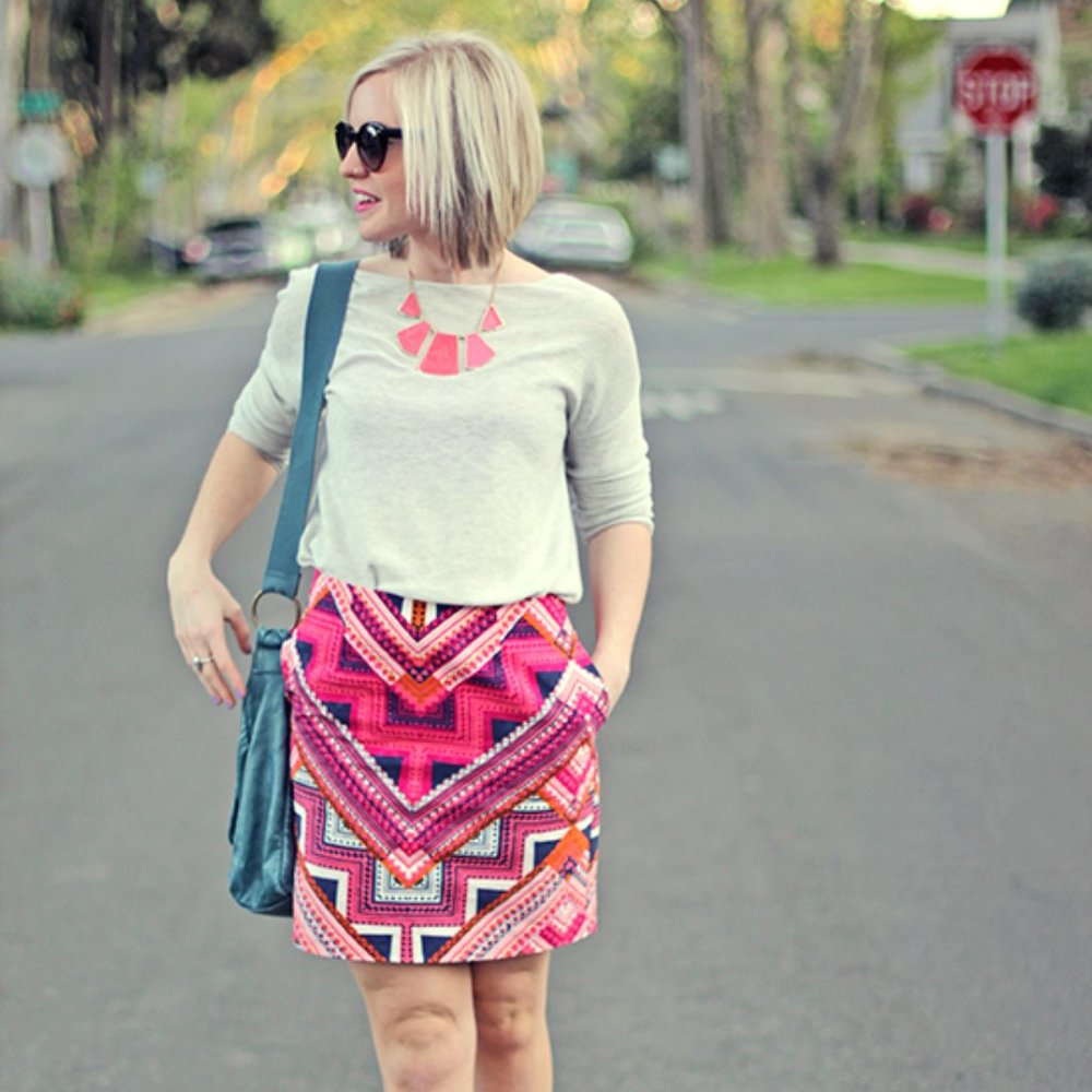 Tribal Mini Skirt